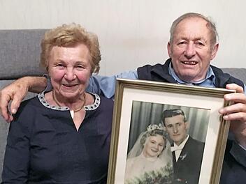 Das Hochzeitsfoto von Elvira und Otto Händel ist 60 Jahre alt. Foto: lh