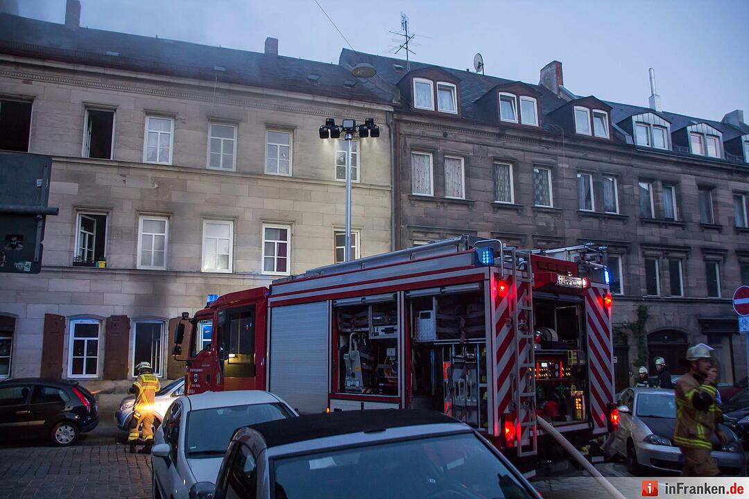 Brand in Fürth mit acht Verletzten