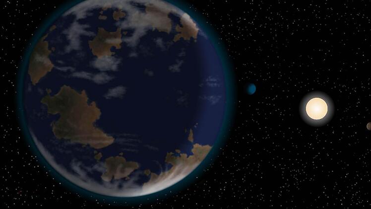 Der m&ouml;gliche bewohnbare  Planet HD 40307 g Foto: J. Pinfield/RoPACS