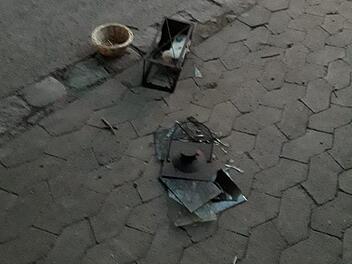 Bei einem Angriff in N&uuml;rnberg wurde die Laterne der Obdachlosen zerst&ouml;rt. Foto: Stephan Pilar