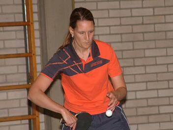 Katja Schreiner vom TTC Wallenfels gewann beim 7:7 in Tiefenlauter zwei Einzel und das Doppel zusammen mit Nina Zeuß. Foto: Hans Franz