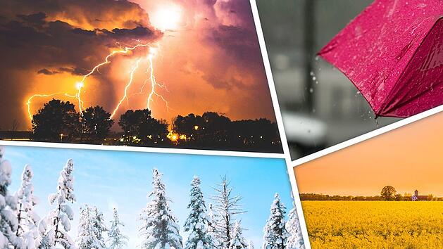 Die Wetter-Aussichten f&uuml;r Franken. Collage: inFranken.de