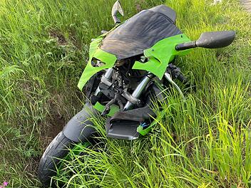 Motorrad in Feld im Kreis Lichtenfels gefunden