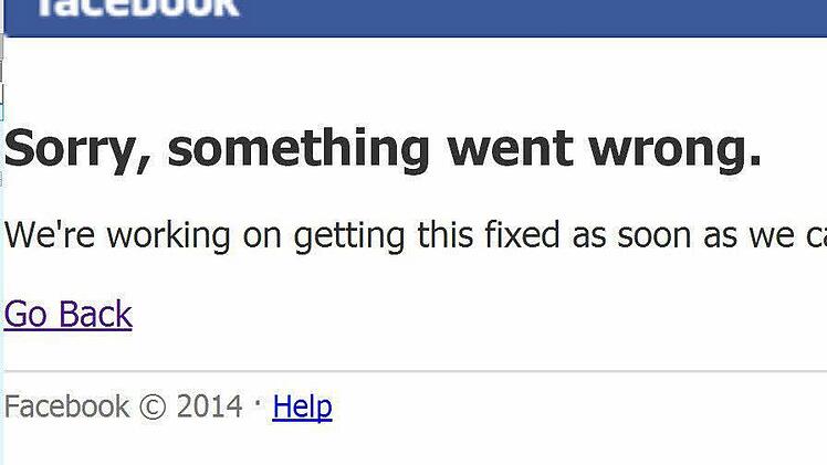 Nicht nur bei der Nationalmannschaft lief es nicht gut: Am Donnestagabend ging bei Facebook nichts mehr.