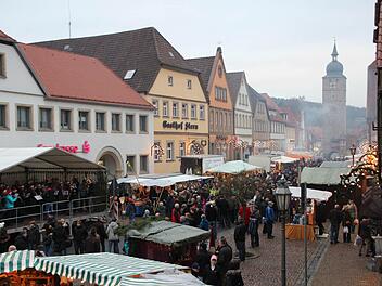 Weihnachtsmarkt in Ebern.  Archivfoto: Eckehard Kiesewetter
