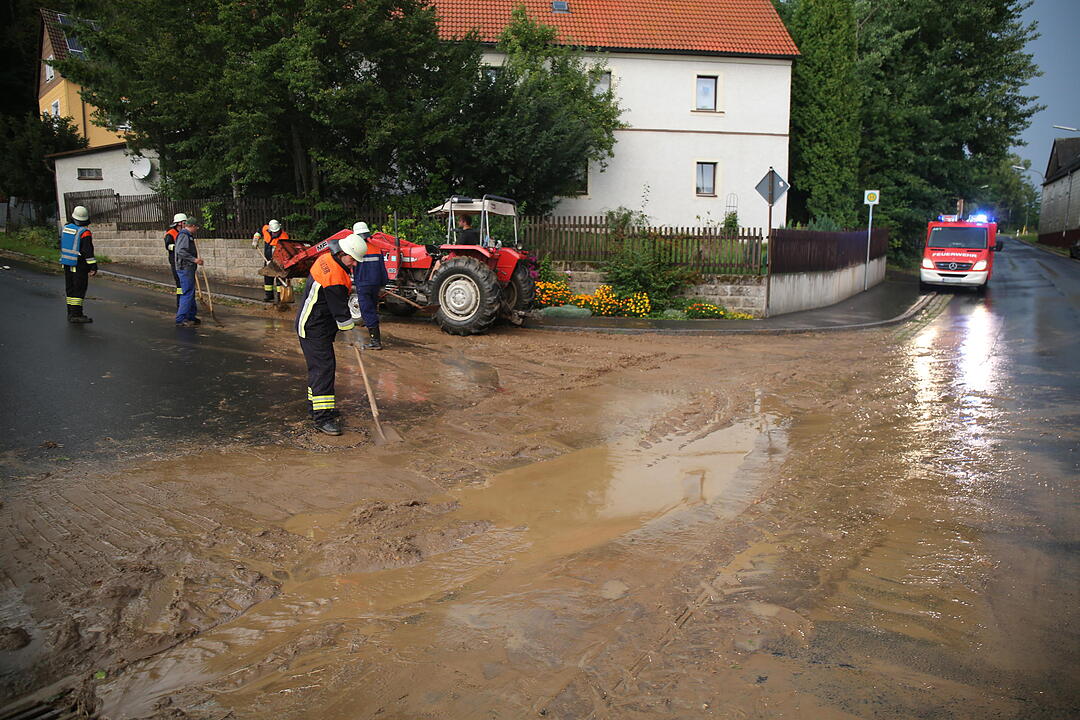 Unwetter in Oberfranken