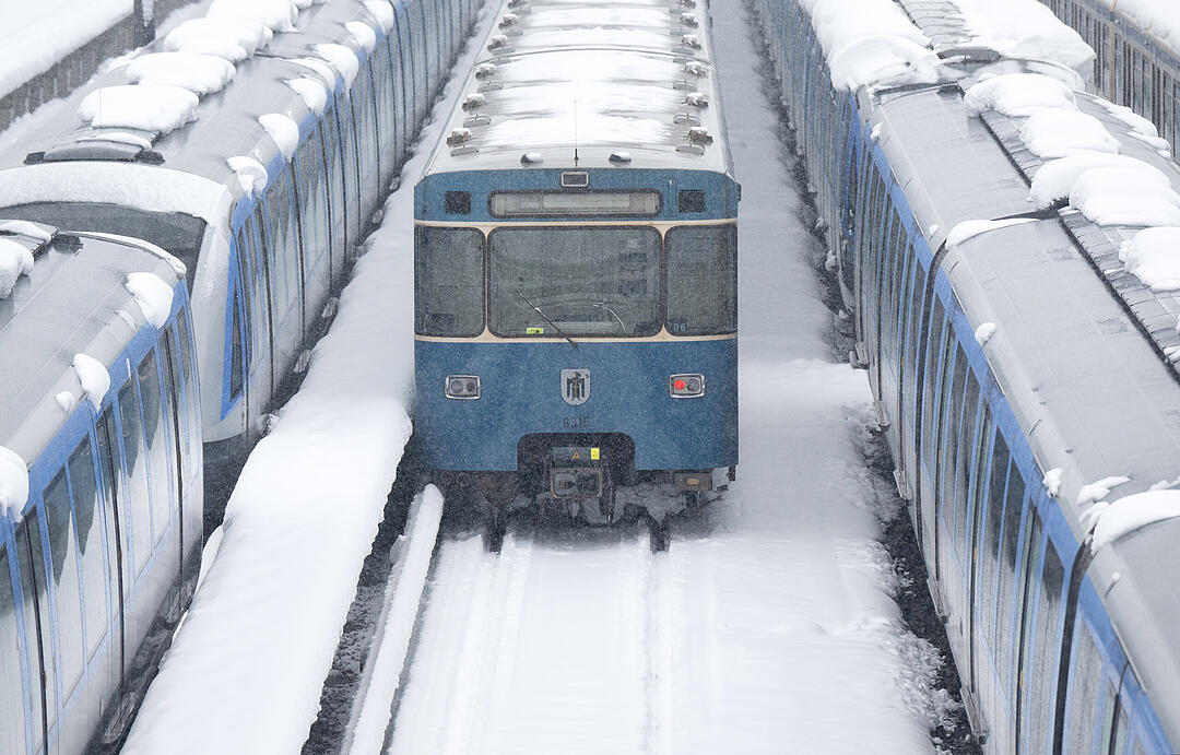 Wintereinbruch in Süddeutschland - München