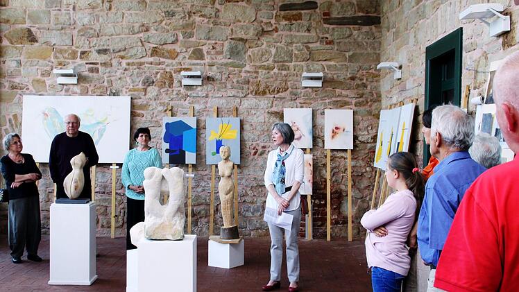 Freuen sich über den Erfolg der Künstlerworkshops in Bad Kissingen (von links): Wiltrud und Wolfgang Kuhfuss, Helena Scharf und Gisela Schriek. Foto: Werner Vogel