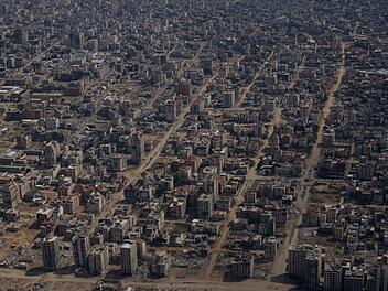 Zerst&ouml;rte Geb&auml;ude im Gazastreifen