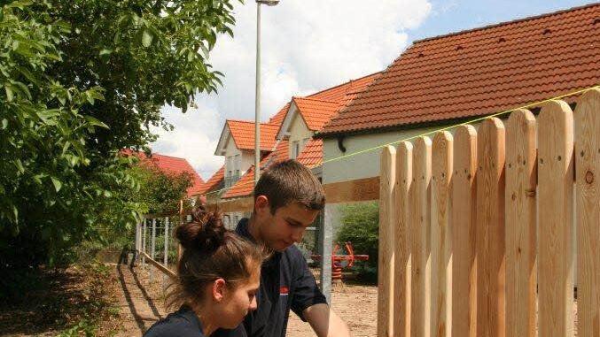 Der Spielplatz ist fast fertig. Foto: Werner Baier