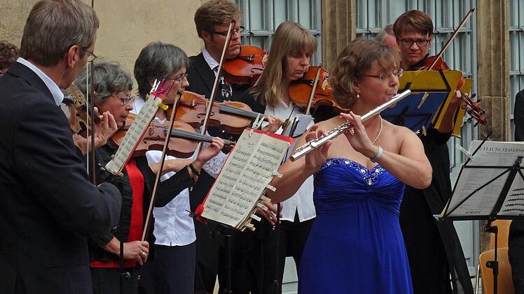Die Flötistin Angelika Stirner-Ebert musizierte gemeinsam mit dem Collegium musicum Coburg.Foto: Jochen Berger