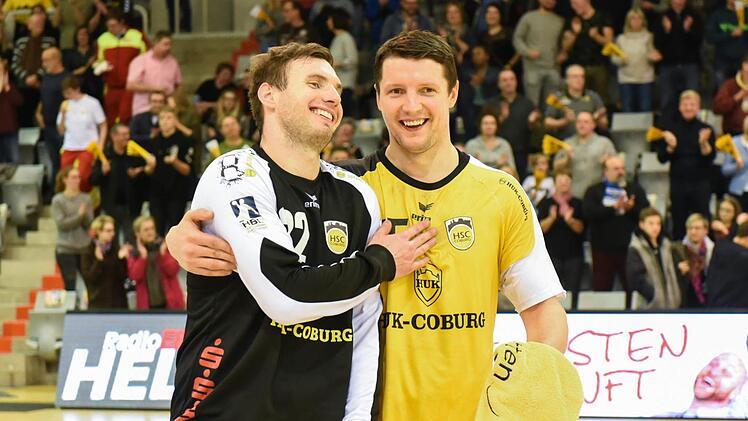 Zwei Hauptdarsteller in der Arena: Der überragende HSC-Torsteher Oliver Krechel (links) und Romas Kirveliavicius, der Rot sah.