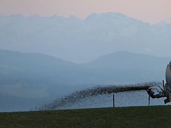G&uuml;lle-Unfall in Ochsenfurt: 8000 Liter laufen auf Fahrbahn