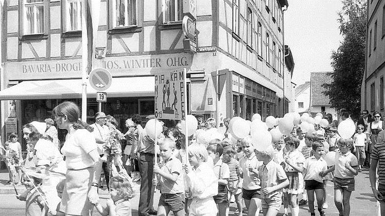 Die 1200-Jahrfeier 1970 in Münnerstadt.Stadtarchiv/Gerhard Fuhrmann