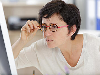 Brille, Augen, Büro, Laptop