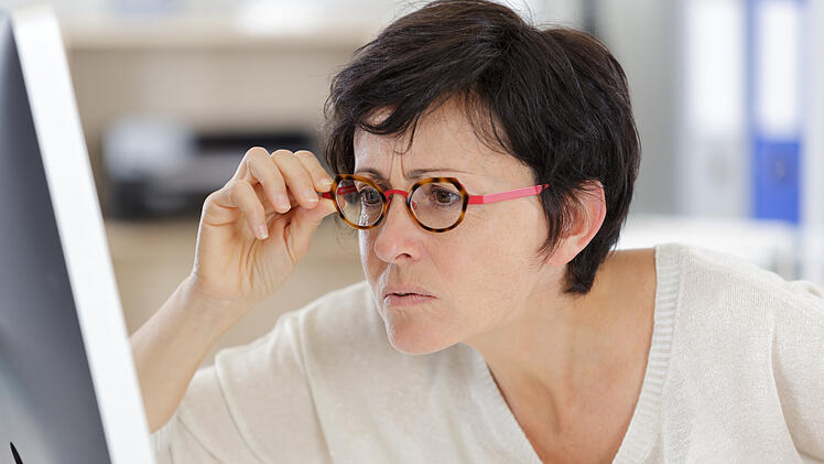Brille, Augen, Büro, Laptop