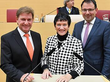 Drei Landtagsabgeordnete aus drei verschiedenen Parteien hat der Stimmkreis seit Oktober: Martin Schöffel (CSU, rechts), der auch Mitglied der Enquete-Kommission war, sowie Inge Aures (SPD) und Rainer Ludwig (FW). Foto:  Foto: Archiv/Landtag, Posse