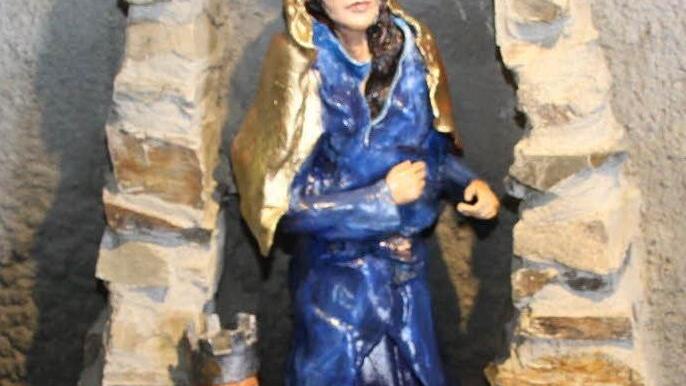 Von der Stadtsteinacher Künstlerin Renate Winterfeld geschaffene Statue der Heiligen Barbara, der Schutzheiligen der Bergleute Foto: Matthias Beetz