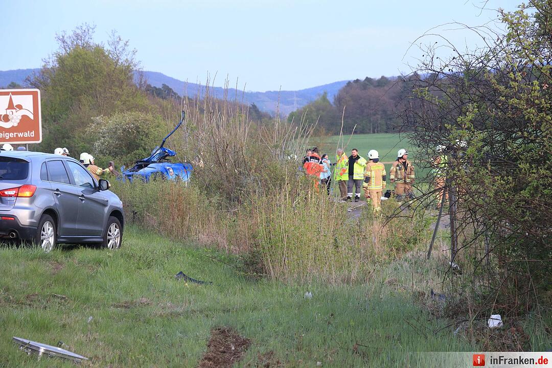 Nicht angeschnallt: Fahrer wird auf A70 bei Knetzgau aus Auto geschleudert