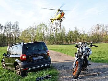 Der Rettungshubschrauber wurde zwar angefordert, aber letztendlich nicht ben&ouml;tigt. Foto: Frank Spitzenpfeil