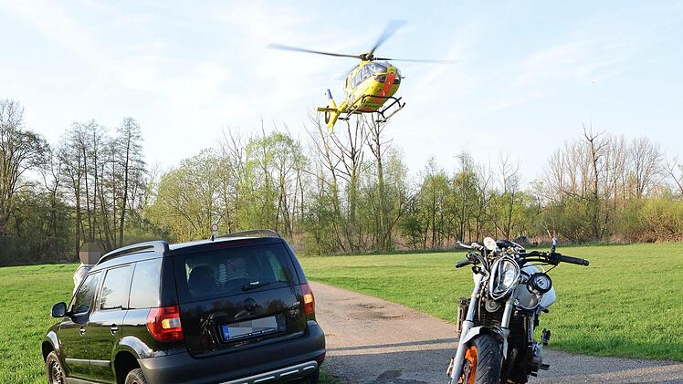Der Rettungshubschrauber wurde zwar angefordert, aber letztendlich nicht ben&ouml;tigt. Foto: Frank Spitzenpfeil