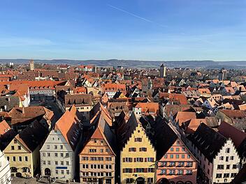 Blick vom Rathausturm Rothenburg