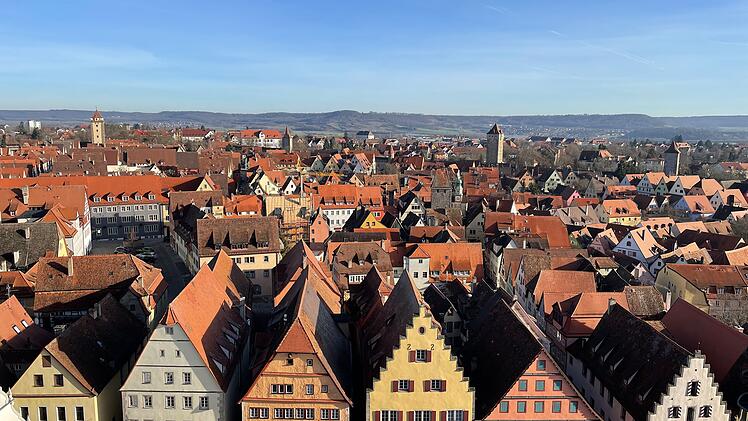 Blick vom Rathausturm Rothenburg