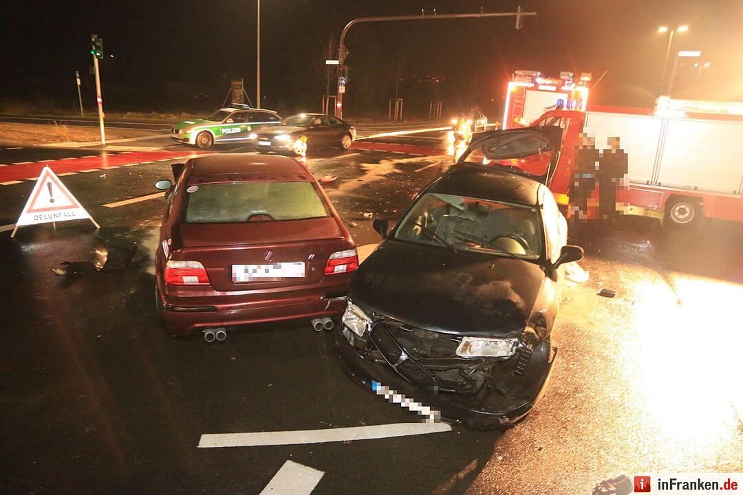 Frontalkollision am Münchner Ring in Bamberg