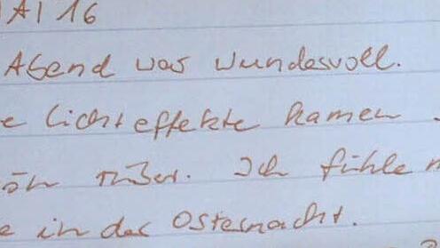 Eintrag im Gästebuch der Kirche. Foto: Rainer lutz