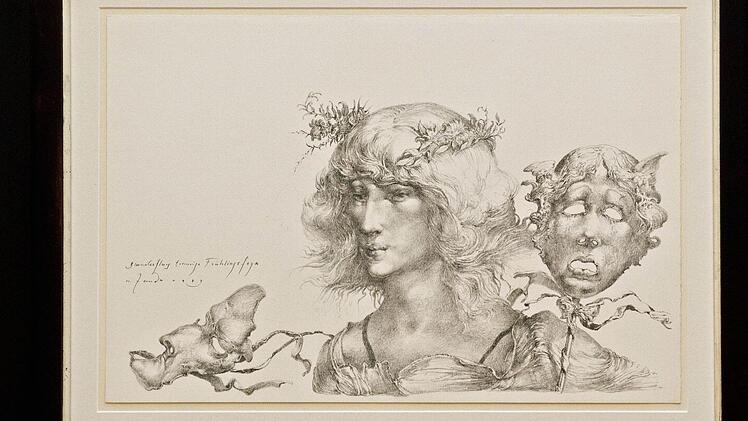 Heinz Zander: Blanscheflurs traurige Frühlingsfeyer", Zeichnung 1983