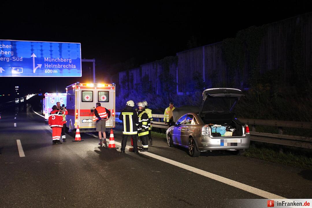 Überholen auf A9 missglückt: Unfall bei Münchberg