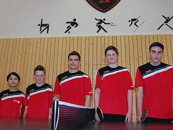 Die Jungen des TSV Windheim wurden Meister in der 1. Kreisliga und steigen in die 2. Bezirksliga auf. Unser Bild zeigt das erfolgreiche Team mit (von links) Philipp Erhardt, Erik Neubauer, Benedikt Trebes, Luca Löffler und Simon Drews.  Foto: Trebes