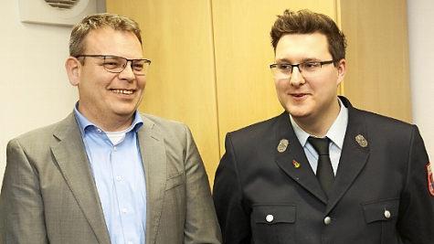 Die neue Spitze des Feuerwehrvereins: Zweiter Vorsitzender Richard Woytalla und Vorsitzender Paul Wohlleben (von links)