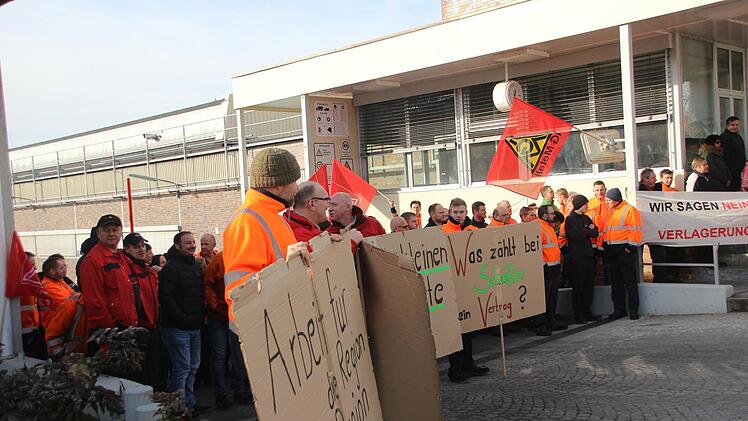 Demo bei Schaeffler in Elfershausen. Foto: Heike Beudert