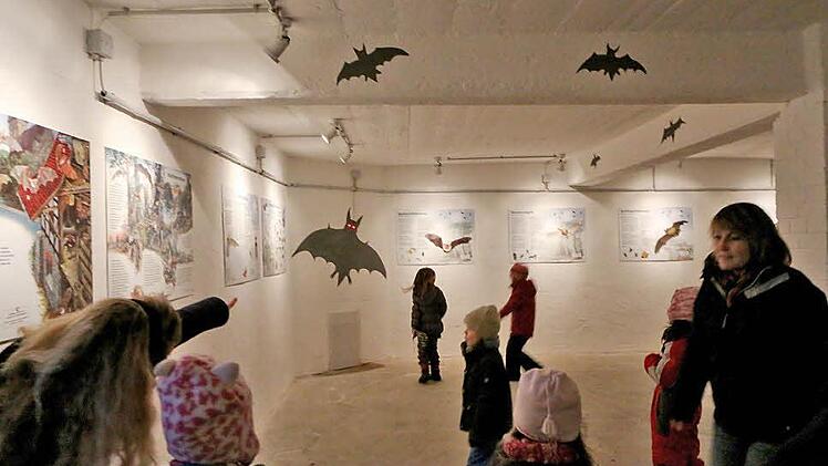 Einer der alten Bunker der ehemaligen Munitionsanlage ("Muna")wurde zum "Fledermaus-Zentrum". Sehr anschaulich und bei variablen Lichtverhältnissen sind die Lebensbedingungen der fliegenden Säugetiere dargestellt. Fotos: Barbara Herbst