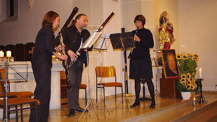 Das Pädagogen-Trio: Eva Ries aus London (Oboe), Ulrike Warnecke aus Erftstadt (Klarinette), Andreas Benke aus Offenbach (Fagott)