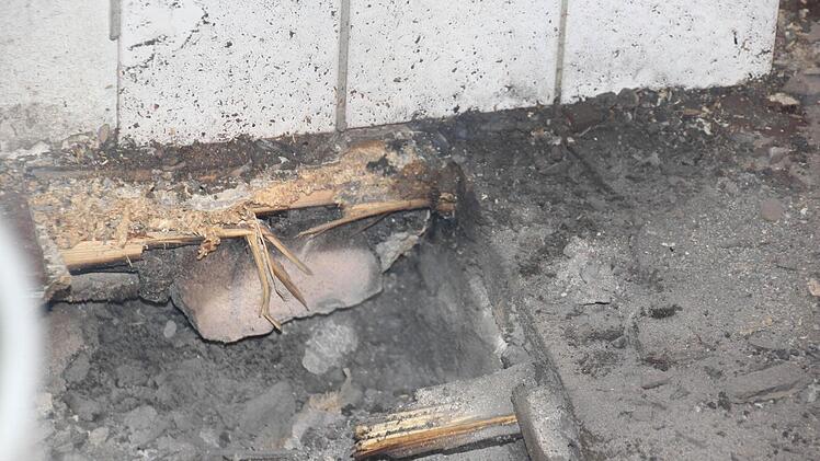 Der Brandherd am Kamin