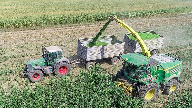 Am Mittwoch entdeckte ein Landwirt aus dem Raum Kitzingen eine große Metallstange im Maisfeld. Er war gerade mit seiner Erntemaschine unterwegs und hatte großes Glück. Symbolfoto: Foto: Patrick Pleul/ZB/dpa