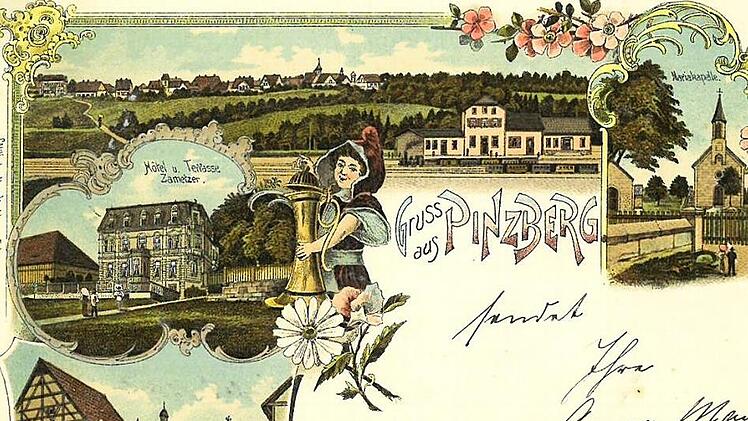 Diese Postkarte sendete die "Sommerfrischlerin" Anna May aus Pinzberg.  Repro: Josef Hofbauer