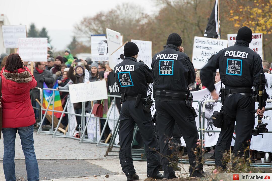 Demonstration gegen AfD-Veranstaltung in Gunzenhausen