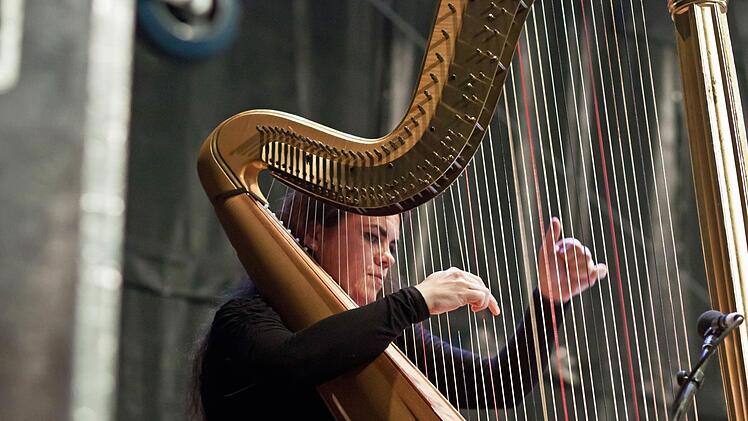 Die Harfenistin Melanie Alban ist eine der Solistinnen beim Concert for Kids zum Thema Meerjungfrauen und Wassermänner im Landestheater Coburg.Foto: Archiv/Jochen Berger