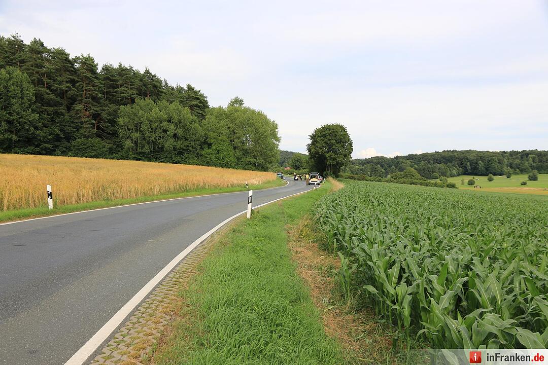 Motorradfahrer stürzt: Unfall bei Ebermannstadt