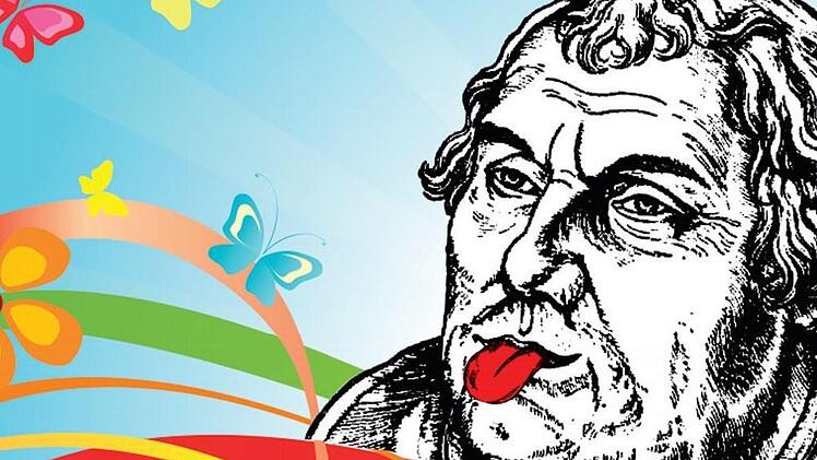 Luther mit herausgestreckter Zunge ziert das Cover der "Casiopeia".  Repro: Casiopeia
