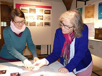 Ein Memory mit Motiven alter Bamberger Geschäfte lädt die Museumsbesucher zum Mitmachen ein.    Fotos: Marion Krüger-Hundrup