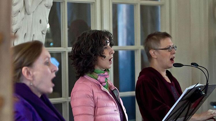 Impressionen vom Konzert mit dem Melchior-Franck-Kreis im Riesensaal der Coburger Ehrenburg.Foto: Jochen Berger