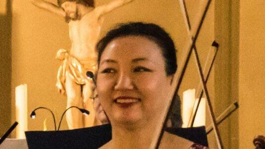 Zahlreiche Zuhörer lockte die Serenade mit dem Collegium musicum Coburg in die Schlosskirche Ahorn: Megumi Ikeda Foto: Jochen Berger