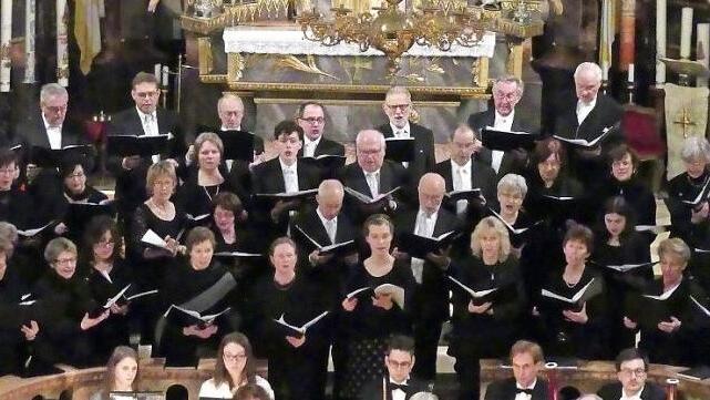 Der Trebgaster Johanneschor bei einem Konzert 2016 in der Basilika Marienweiher Foto: Dieter Hübner