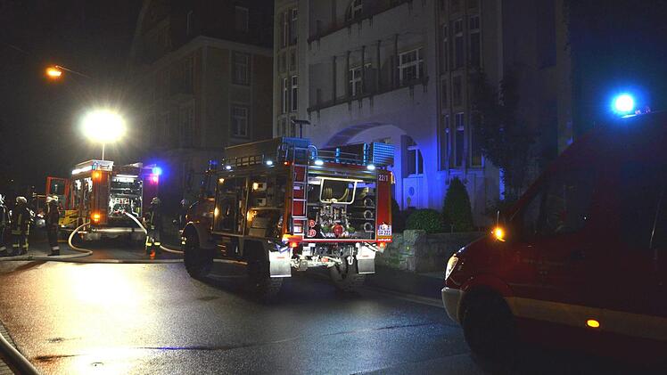 Brand in Bad Kissingens Landwehrstraße. Foto: Peter Rauch