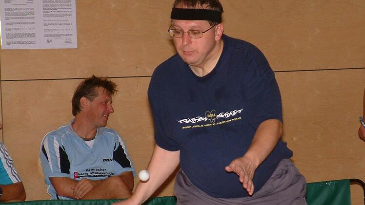 Christoph Teille, Neuzugang der TS Kronach, wurde Kreismeister im Einzel und Doppel. Fotos: Hans Franz