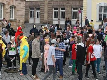 Harlem-Shake am Kulmbacher Marktplatz. Foto: Sonja Adam